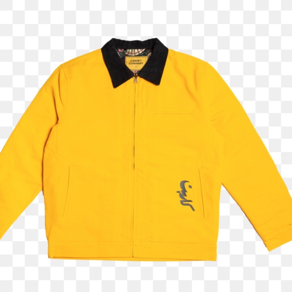 Yellow Korean work jacket by carpet company